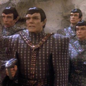 Star Trek The Next Generation  Episode The Chase  Lena Banks far right front