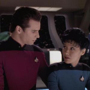 Star Trek The Next Generation  Episode Lower Decks  Lena Banks far right behind