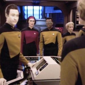 Star Trek The Next Generation 5th Season Episode The Next Phase  Lena Banks far right facing forward