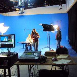 Paul Damon in iMediat's film studio, Houston, on shoot of 'Critical Thinking'.
