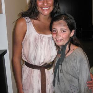 Maddie as Young Cosette with Lea Michele in Les Miserables at the Hollywood Bowl