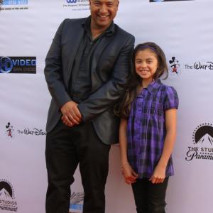 Kayla on red carpet with Juan at the Film Festival