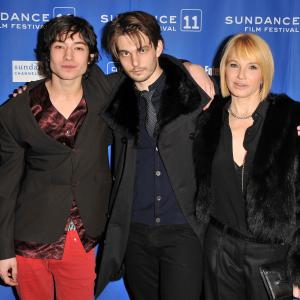 Ellen Barkin Sam Levinson and Ezra Miller at event of Another Happy Day 2011