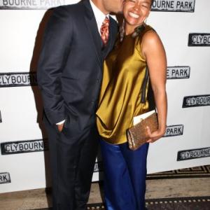 with Crystal Dickinson at the opening night of Clybourne Park on Broadway