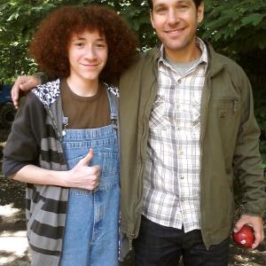 Ismaelpeter with Paul Rudd on set of Admission