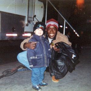 Ismaelpeter with Don Cheadle on-set of The Family Man