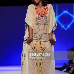 Menik Gooneratne modelling for Roopa Pemmaraju at the 2015 Indian Film Festival of Melbourne's Equality Fashion Show