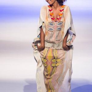 Menik Gooneratne modelling for Roopa Pemmaraju at the 2015 Indian Film Festival of Melbournes Equality Fashion Show