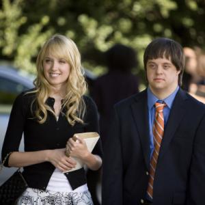 Still of Luke Zimmerman and Megan Park in The Secret Life of the American Teenager 2008