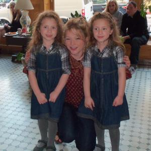 Chiara & Bianca with Crystal Bowersox on set of Crystal's new music video Nov 22 2010
