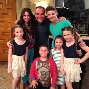 On set of See Dad Run McLivin with the McGinleys with Ryan Newman Director David DeLuise Jack Grifffo Bianca Dambrosio Jackson Brundage Bailey Michelle Brown  Chiara Dambrosio