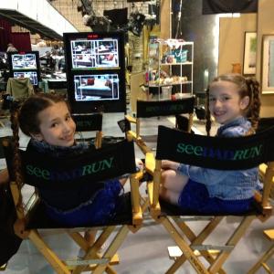 On set of  See Dad Run April 2013