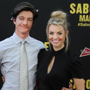 Nicolas Wendl and Jessica Carroll at the Sabotage Premiere
