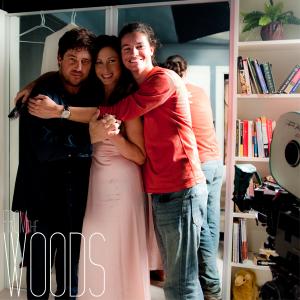 Nicolas Wendl with Natalie Shaw and Todd Schwary on the set of From the Woods