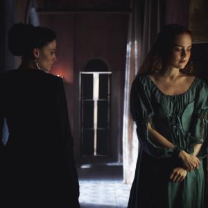 Still of Hera Hilmar and Lara Pulver in Da Vinci's Demons (2013)