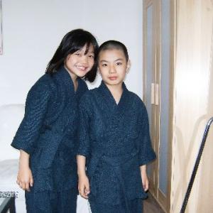 Kylie Young Kiriko and Sungwoong Yoon Young Raizo on the set of Ninja Assassin