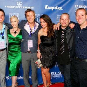 (From left)Cast of DeadHeads Michael McKiddy, Ross Kidder, Natalie Victoria and Eden Malyn with directors Brett Pierce and Drew Pierce arrive to the Esquire Opening Night Gala for the Newport Beach International Film Festival (2011)
