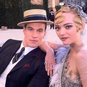 Gus Murray and Gemma Ward on the set of The Great Gatsby