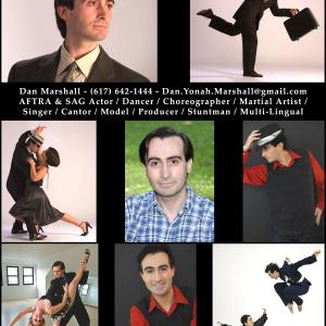 Dan Marshall - Composite Photo Display - SAG & AFTRA Actor / Dancer / Choreographer / Martial Artist / Singer - Baritone / Cantor / Model / Producer / Stuntman / Multi-Lingual / Teacher