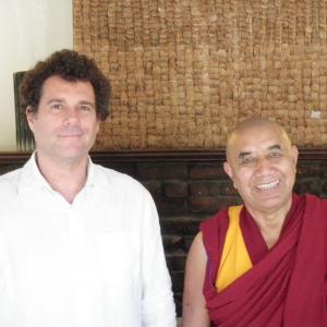 Michael Karp and the Panchen Lama in Palo Alto California 2010