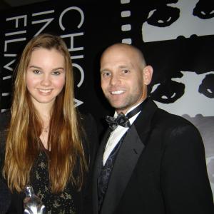 Producer Andy W. Meyer with actress Liana Liberato