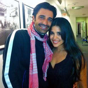 on set of ABC's Brothers & Sisters w/ Gilles Marini