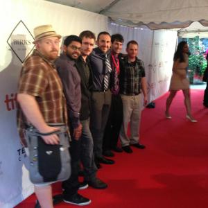 On the red carpet at TIFF 2013 with Drop Director Chris Goldade  the producing team