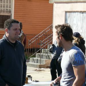 Best Friends Director Will Kaufman and Johnny Strong on location Sinners and Saints