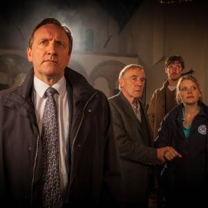 Still of Neil Dudgeon Michael Jayston Andrea Lowe and Gwilym Lee in Midsomerio zmogzudystes 1997