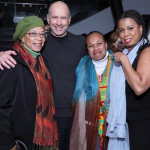 Ellyn Marshall, Roger Grunwald, Maria E. Nelson and Kelly Taffe after the final performance of ANNE & EMMETT (Atlas Performing Arts Center, Washington, DC)