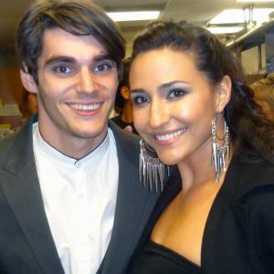 2013 Breaking Bad Wrap Party Monique Candelaria Lucy with RJ Mitte Walter Flynn Jr