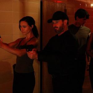 2012 The Control Group; Monique Candelaria (Heather) with Larry Laverty (Agent Trapper), Ross Destiche (Ross) and Jenna Enemy (Vanessa)