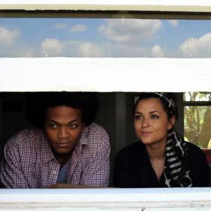 Ernest James and Elle LaMont Still from ON DOWN THE LINE (2012)