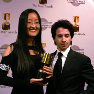 Seth Green and Jennifer Yuh at event of Kung Fu Panda (2008)