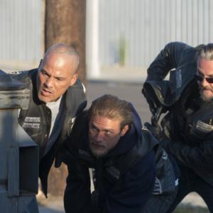 Still of Charlie Hunnam and David Labrava in Sons of Anarchy (2008)