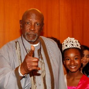 Mr. Louis Gossett Jr and nay nay doing a scene together at The Omni Youth and actors awards nay nay won for best actress for who's watching the kids.