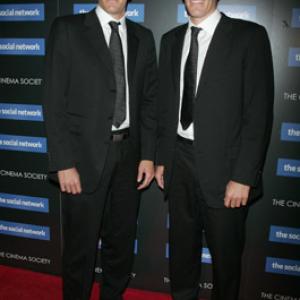 Tyler Winklevoss and Cameron Winklevoss at event of The Social Network 2010