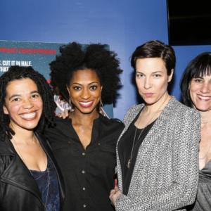(L-R)Tanya Barfield, Rachael Holmes, Rebecca Henderson and Leigh Silverman at Tanya Barfield's BRIGHT HALF LIFE Celebrates Opening at the City Center.
