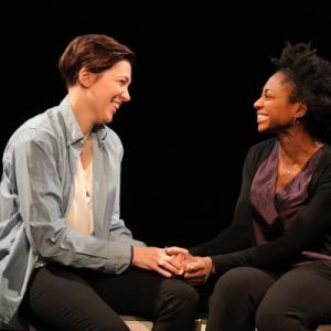 Rebecca Henderson and Rachael Holmes in New York City Center's production of Tanya Barfield's Bright Half Life.