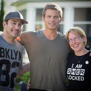 with Casper Van Dien and Marian Yeager on the set of The Conway Curve