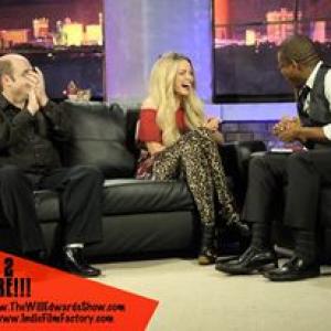 Will Edwards and Jon Paul Raniola interviewing Angel Porrino on the set of The Will Edwards Show