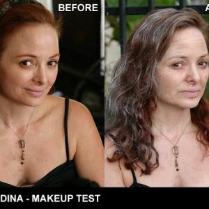 Cynthia Dane as Claudina in Soulmates by Tom FlynnMake Up Test Before  After