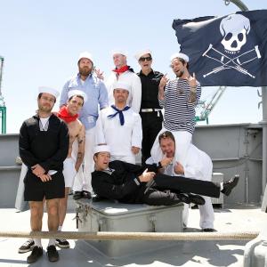 Still of Jason Wee Man Acua Johnny Knoxville Bam Margera Chris Pontius and SteveO in Jackass 3D 2010