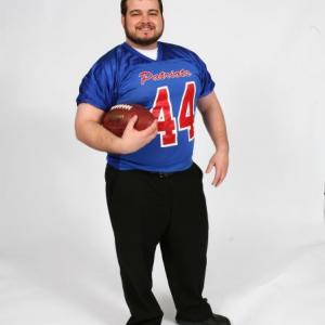 Promotional photo during the filming of Minor League: A Football Story featuring Brad Leo Lyon as Brad LaMarsh.