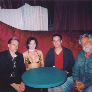Bill Mosely Dana Danes Gregory Paul Smith and Tommy Chong on the set of Evil Bong!!!