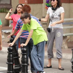 Chess kids on street