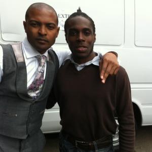 Film The Knot  Tyrone on set with Noel Clarke