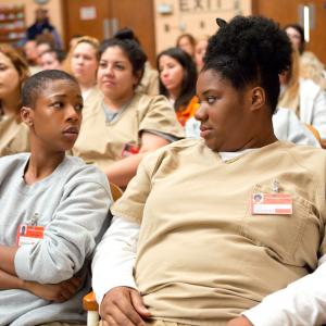 Still of Adrienne C Moore and Samira Wiley in Orange Is the New Black Looks Blue Tastes Red 2014