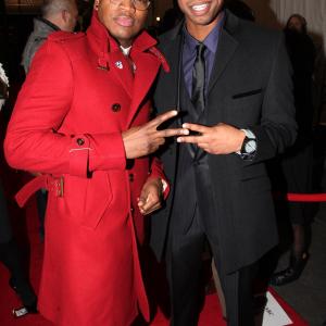 Michael B Jordan and NeYo at event of Red Tails 2012
