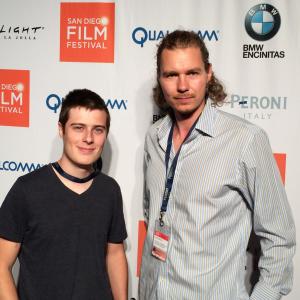 Dustin Brown (left) and Mantas Valantiejus (right) at the 2013 San Diego Film Festival. 